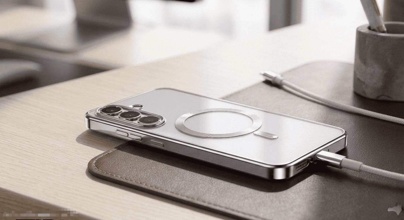 Case Magnético Premium para Samsung Galaxy S25 - Bordes Metálicos